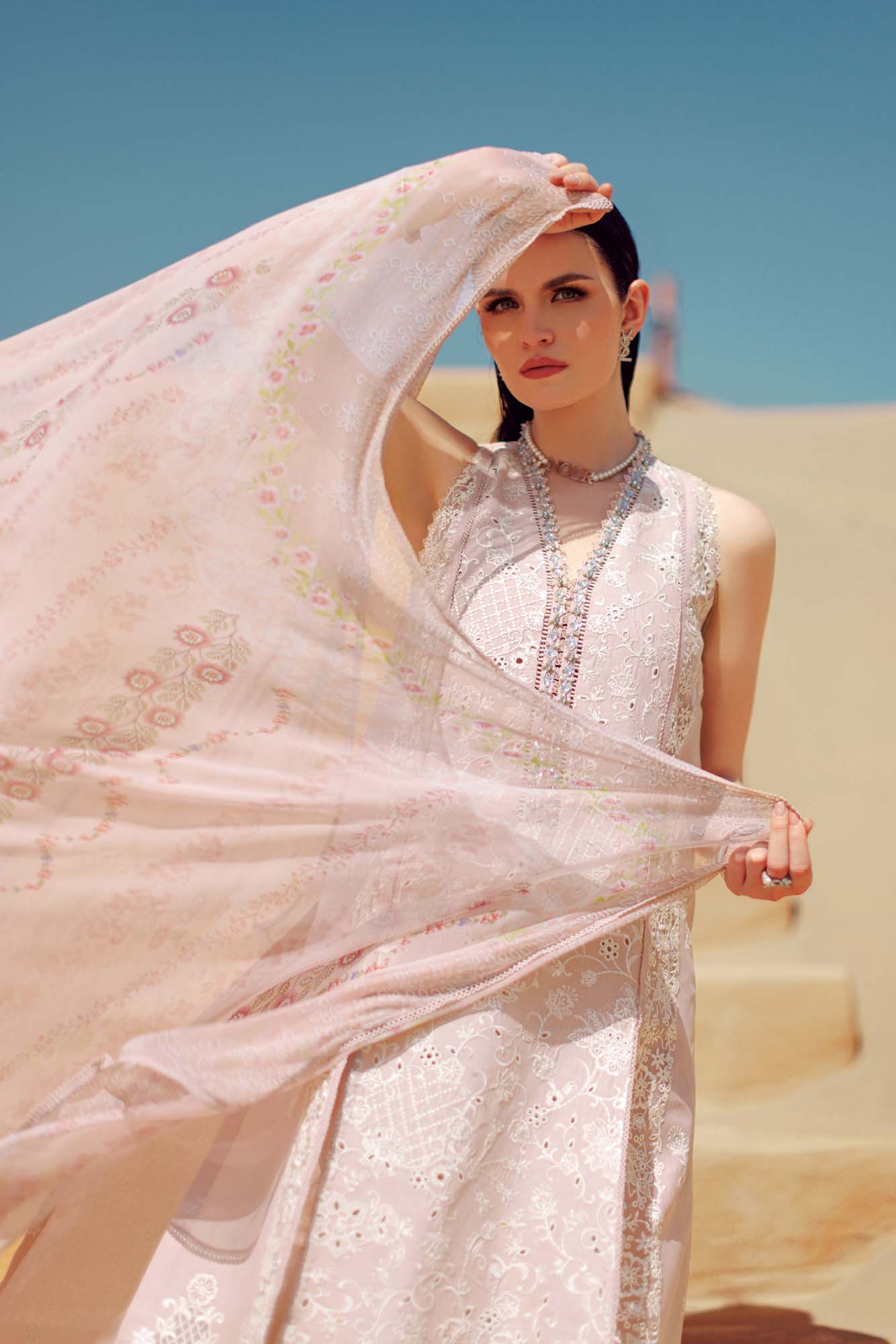 Noor By Saadia Asad | Eid Handwork Laserkari Lawn 24 | D7 - House Of Anaya