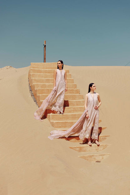 Noor By Saadia Asad | Eid Handwork Laserkari Lawn 24 | D7 - House Of Anaya