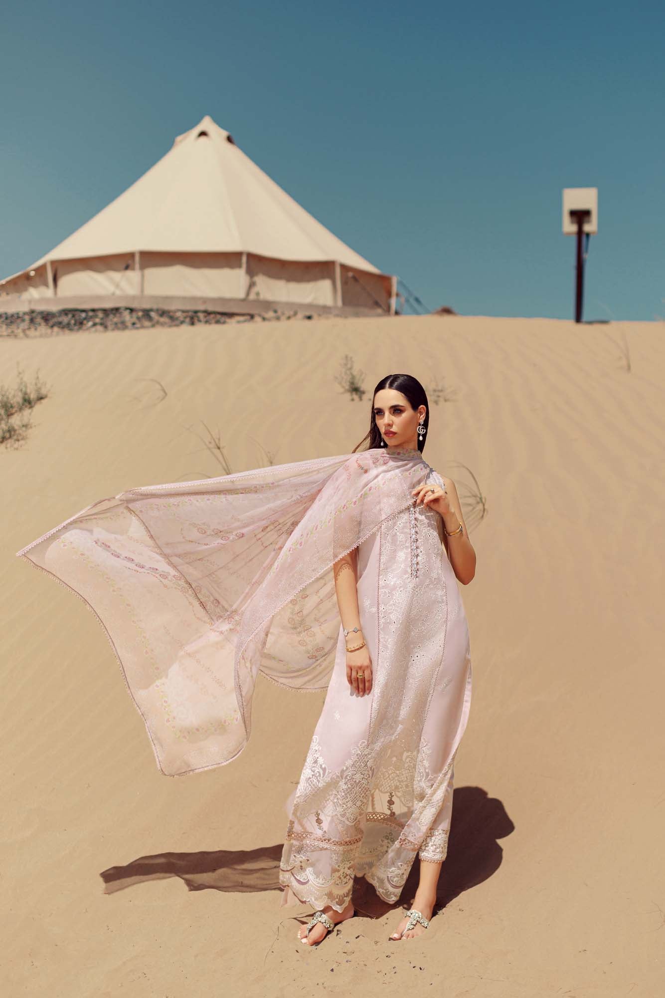 Noor By Saadia Asad | Eid Handwork Laserkari Lawn 24 | D7 - House Of Anaya