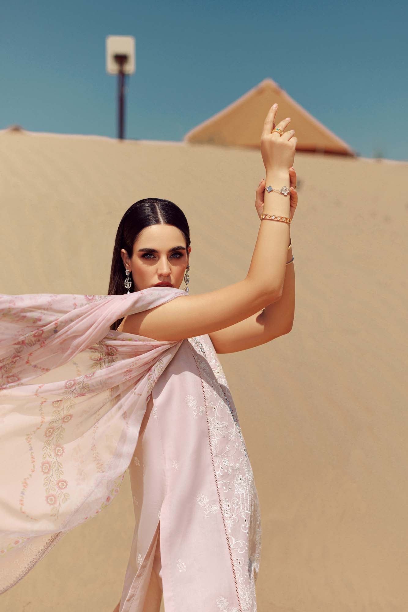 Noor By Saadia Asad | Eid Handwork Laserkari Lawn 24 | D7 - House Of Anaya