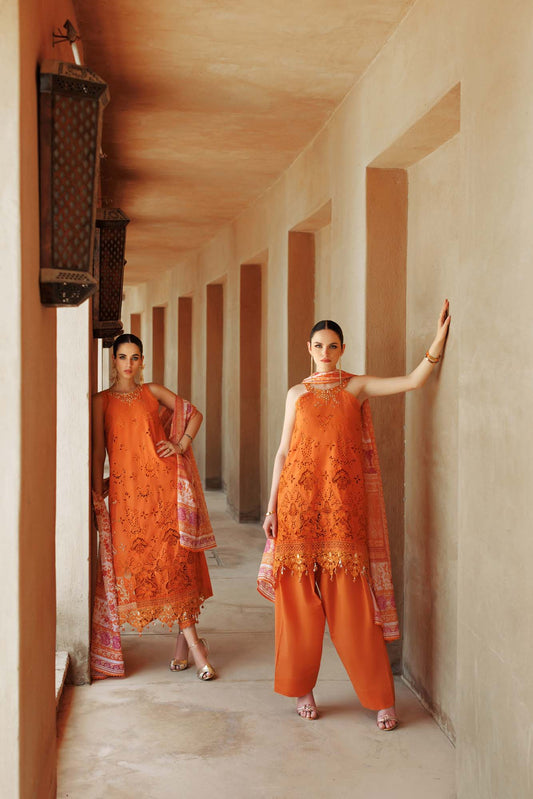 Noor By Saadia Asad | Eid Handwork Laserkari Lawn 24 | D11 - House Of Anaya