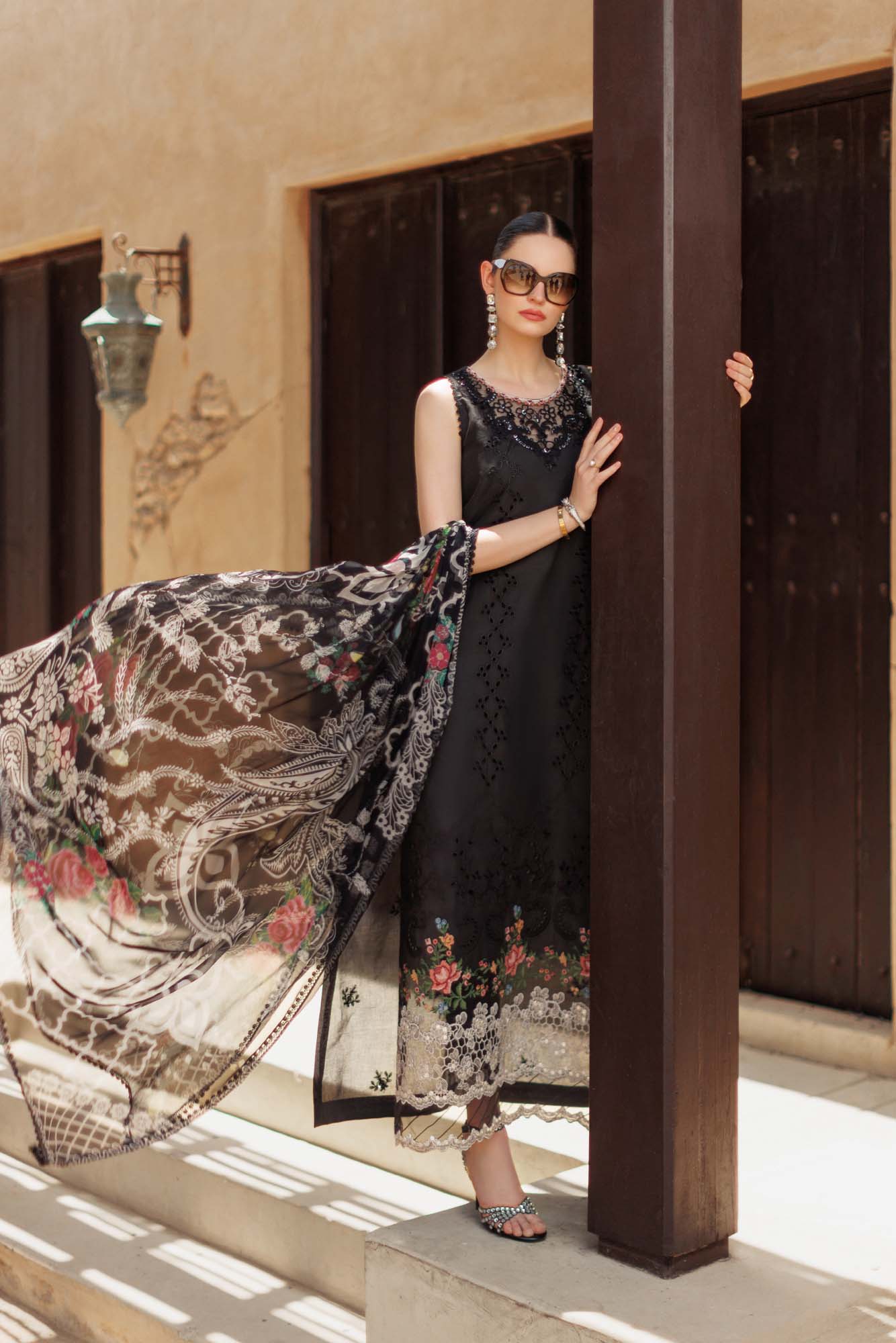 Noor By Saadia Asad | Eid Handwork Laserkari Lawn 24 | D6 - House Of Anaya