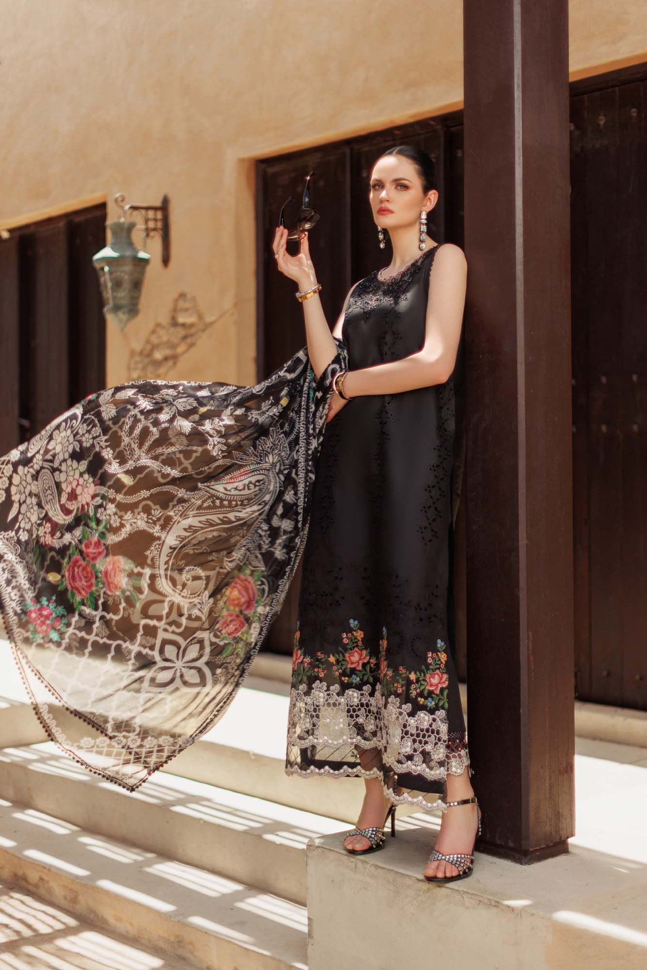 Noor By Saadia Asad | Eid Handwork Laserkari Lawn 24 | D6 - House Of Anaya