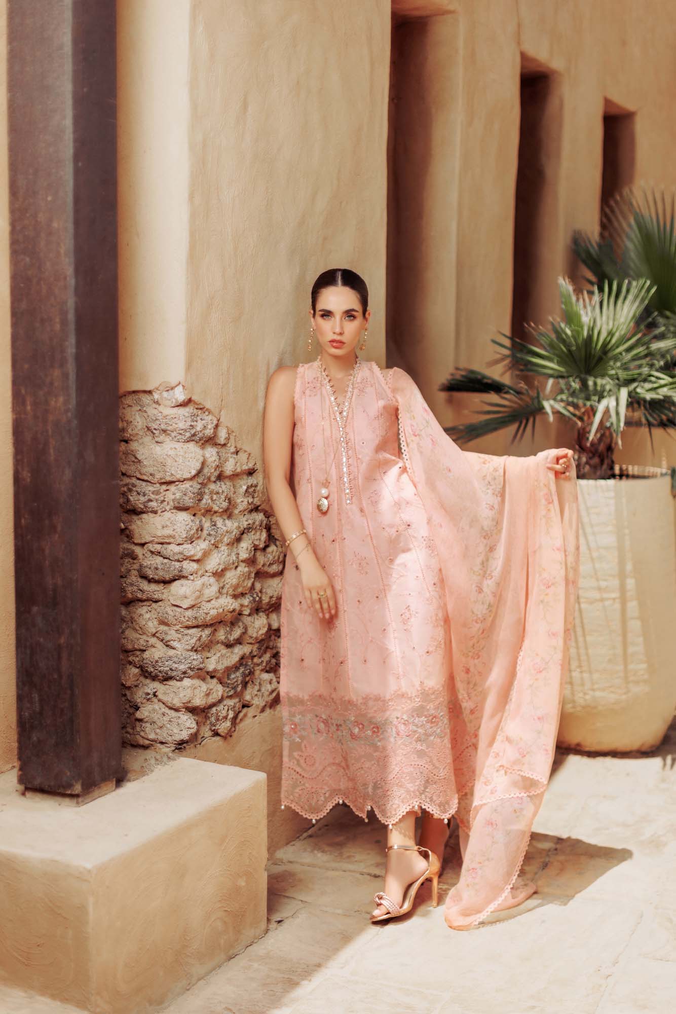 Noor By Saadia Asad | Eid Handwork Laserkari Lawn 24 | D10 - House Of Anaya
