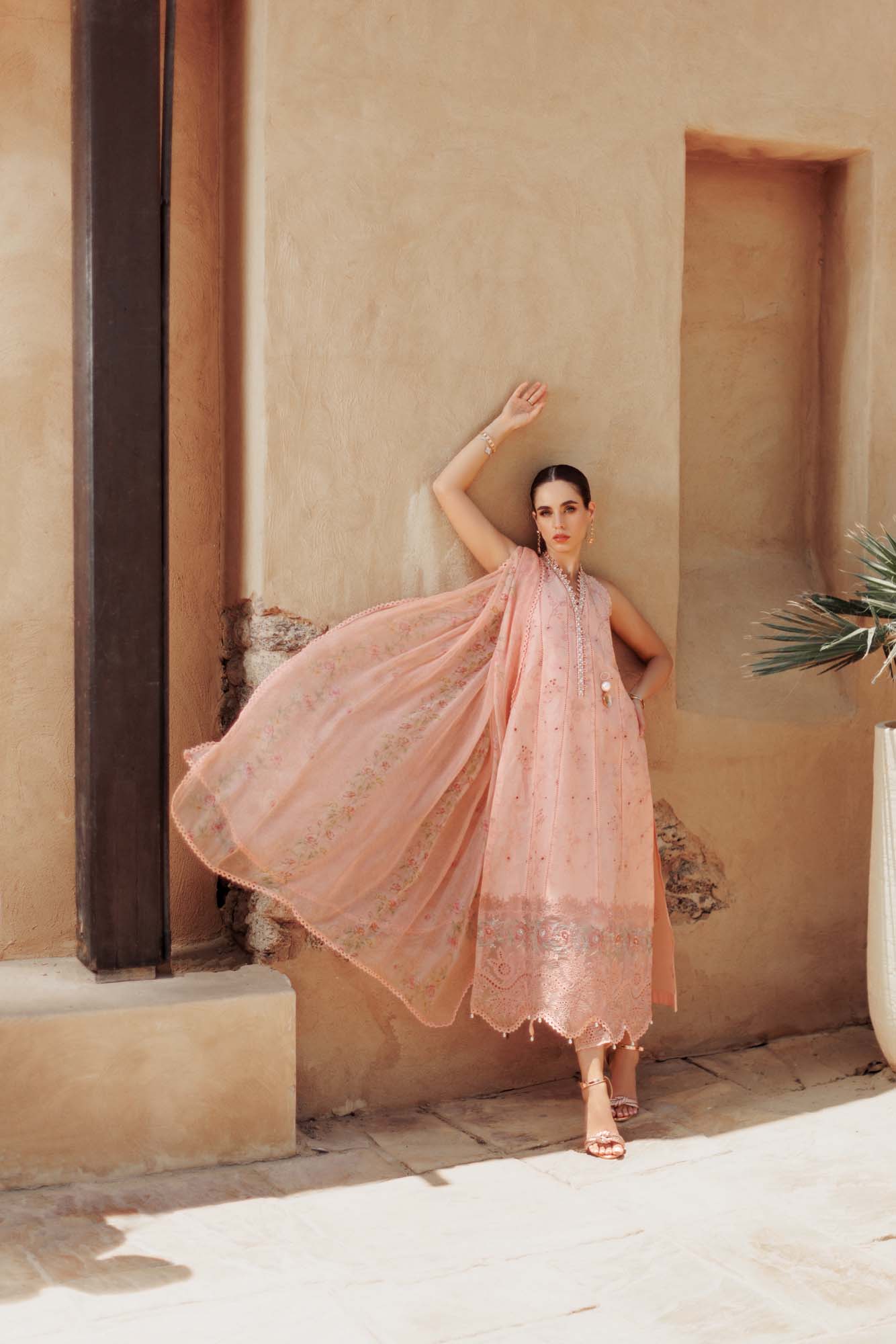 Noor By Saadia Asad | Eid Handwork Laserkari Lawn 24 | D10 - House Of Anaya