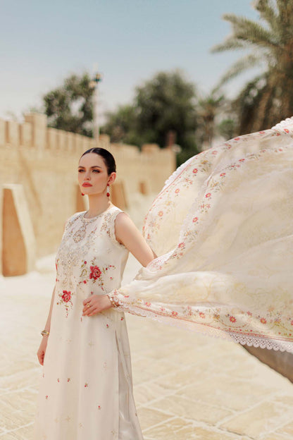 Noor By Saadia Asad | Eid Handwork Laserkari Lawn 24 | D9 - House Of Anaya