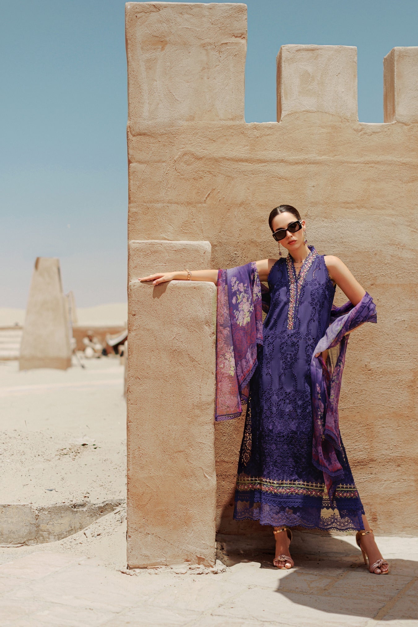 Noor By Saadia Asad | Eid Handwork Laserkari Lawn 24 | D3 - House Of Anaya