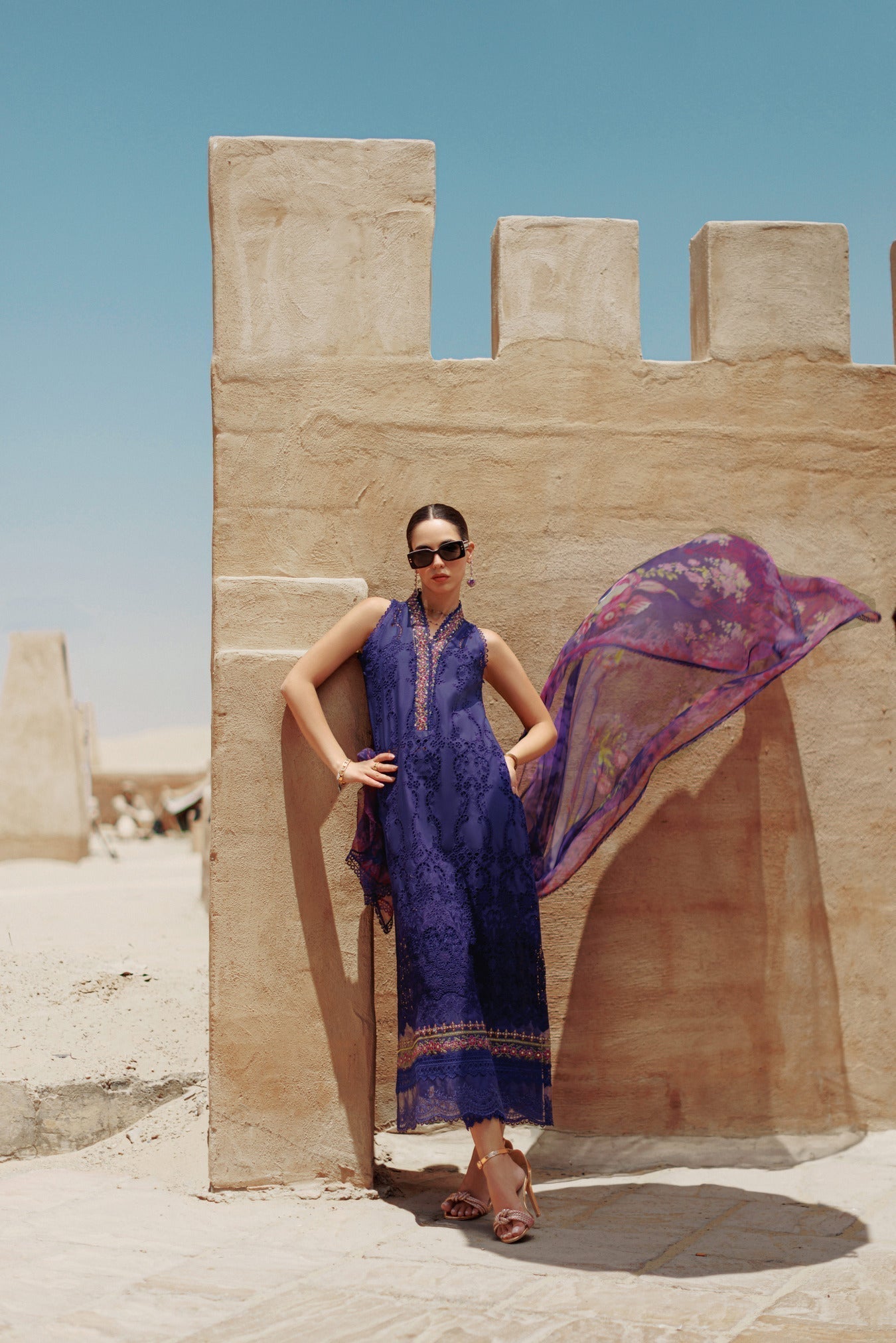 Noor By Saadia Asad | Eid Handwork Laserkari Lawn 24 | D3 - House Of Anaya