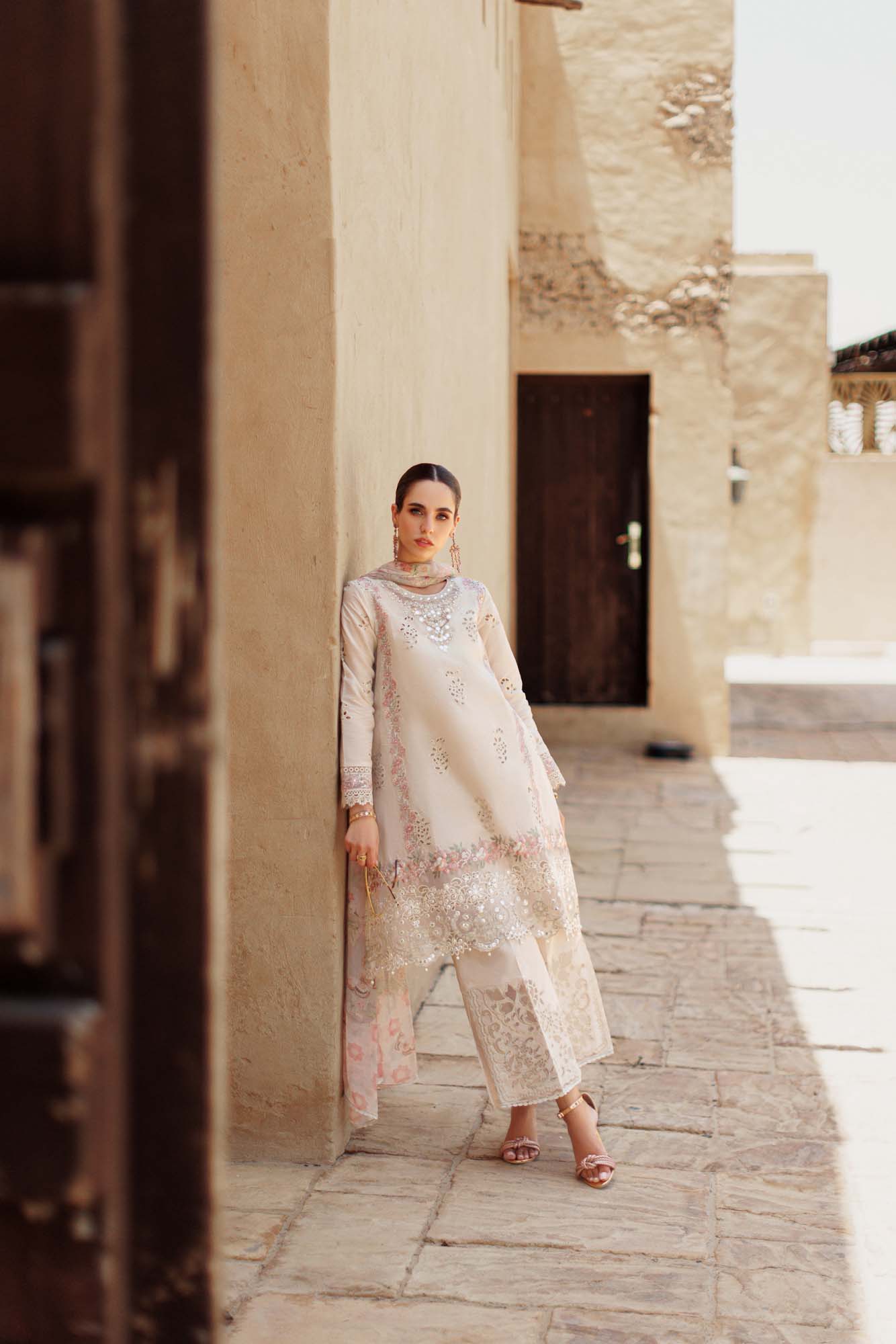 Noor By Saadia Asad | Eid Handwork Laserkari Lawn 24 | D2 - House Of Anaya