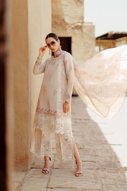 Noor By Saadia Asad | Eid Handwork Laserkari Lawn 24 | D2 - House Of Anaya