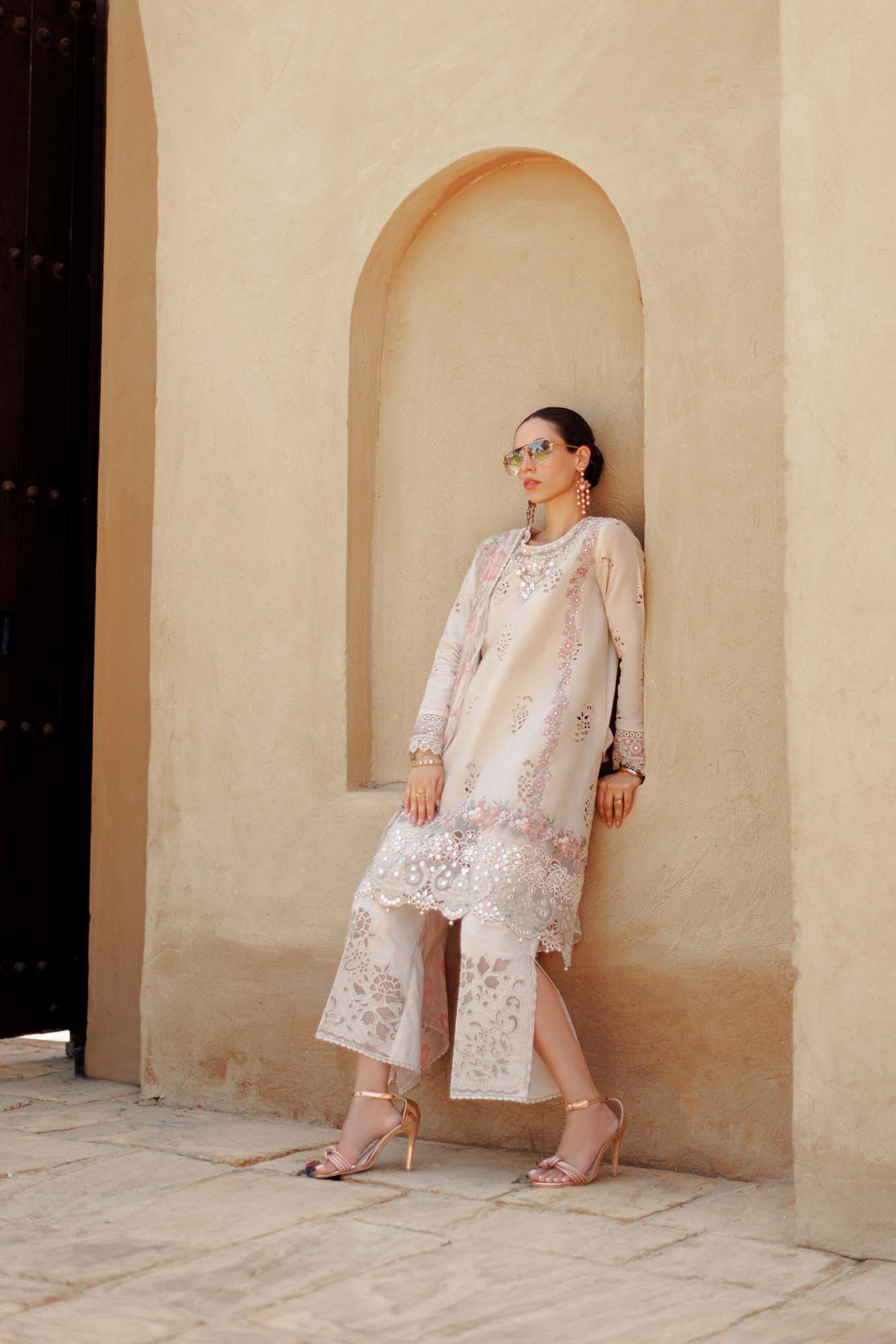 Noor By Saadia Asad | Eid Handwork Laserkari Lawn 24 | D2 - House Of Anaya