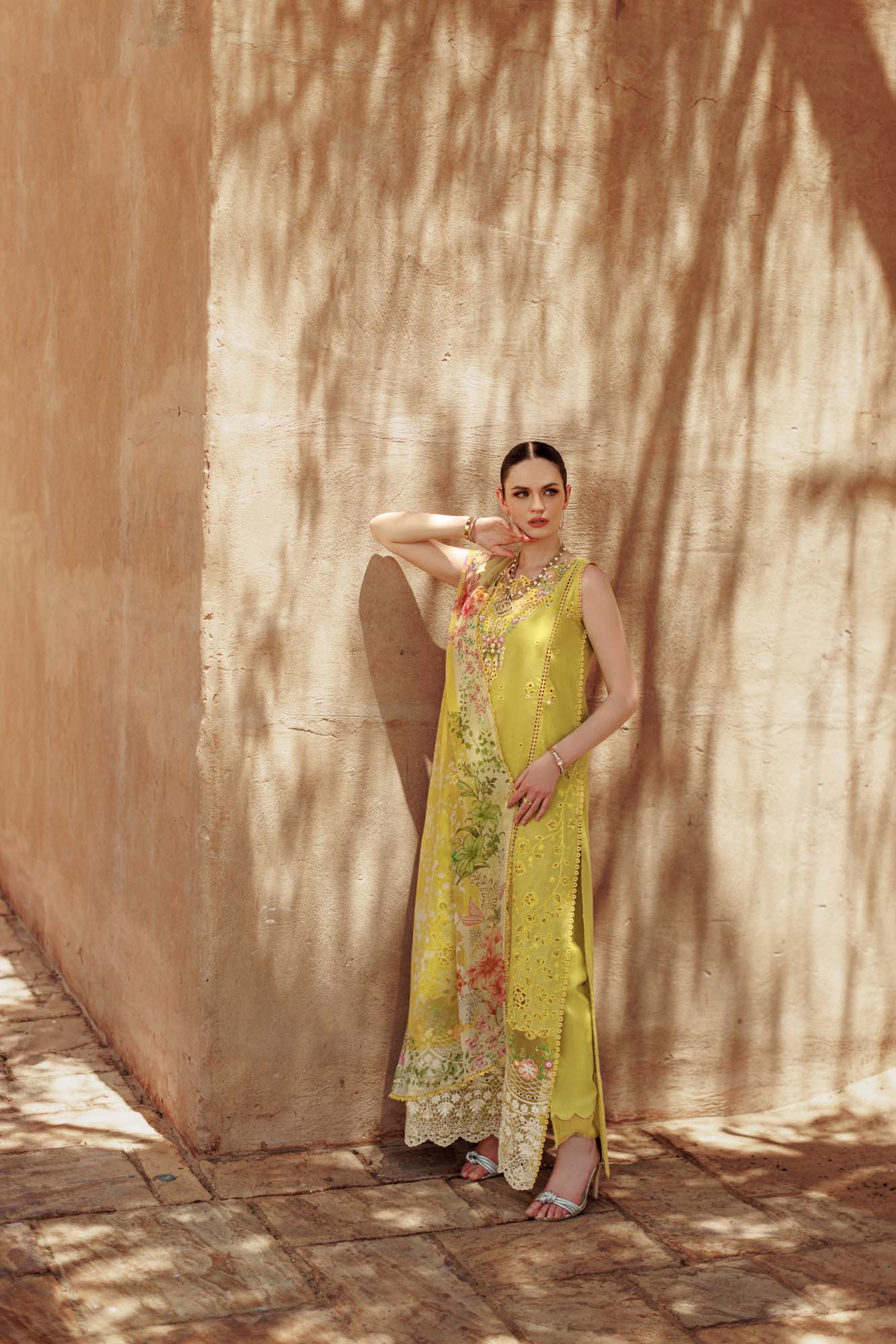 Noor By Saadia Asad | Eid Handwork Laserkari Lawn 24 | D1 - House Of Anaya