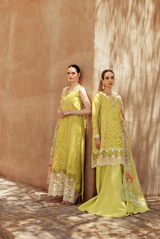 Noor By Saadia Asad | Eid Handwork Laserkari Lawn 24 | D1 - House Of Anaya