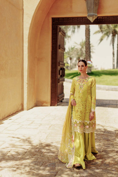 Noor By Saadia Asad | Eid Handwork Laserkari Lawn 24 | D1 - House Of Anaya