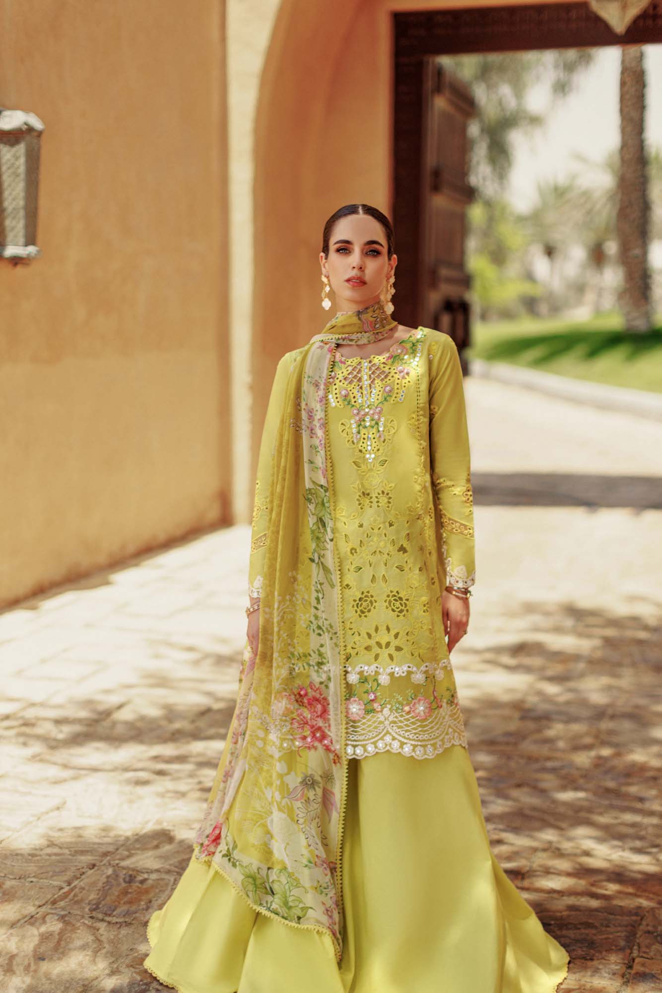 Noor By Saadia Asad | Eid Handwork Laserkari Lawn 24 | D1 - House Of Anaya