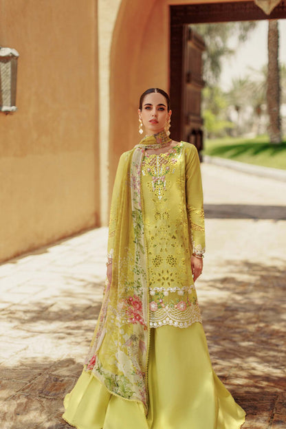 Noor By Saadia Asad | Eid Handwork Laserkari Lawn 24 | D1 - House Of Anaya