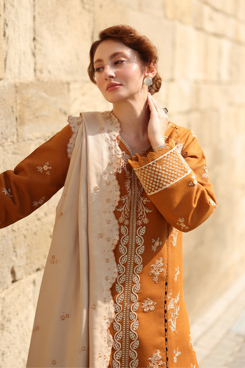 Rangrasiya | Carnation Luxury Shawl Edit | Cappuccino