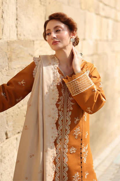 Rangrasiya | Carnation Luxury Shawl Edit | Cappuccino