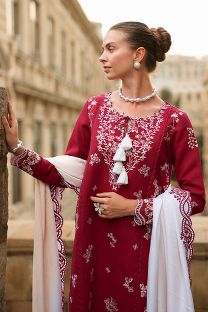 Rangrasiya | Carnation Luxury Shawl Edit | Rose