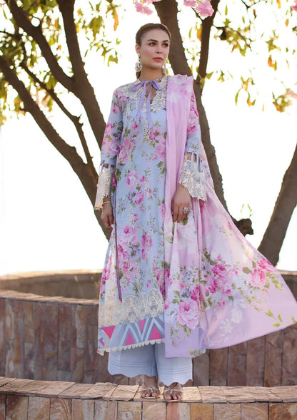 Elaf Premium | Prints Chikankari 24 | 04A OCEAN BLOSSOMS - House Of Anaya