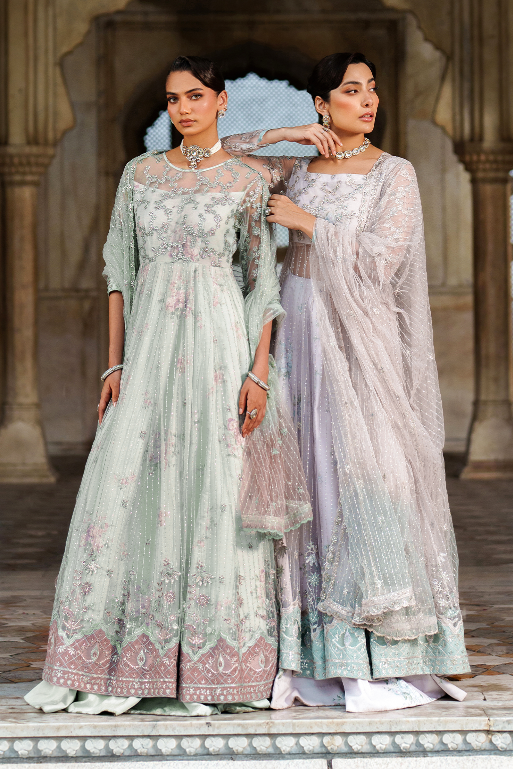 Iznik | Exclusive Formals | UE-553 Embroidered Net
