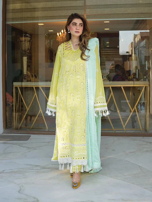 Faiza Faisal | Maya Luxury Lawn | Derya - House Of Anaya