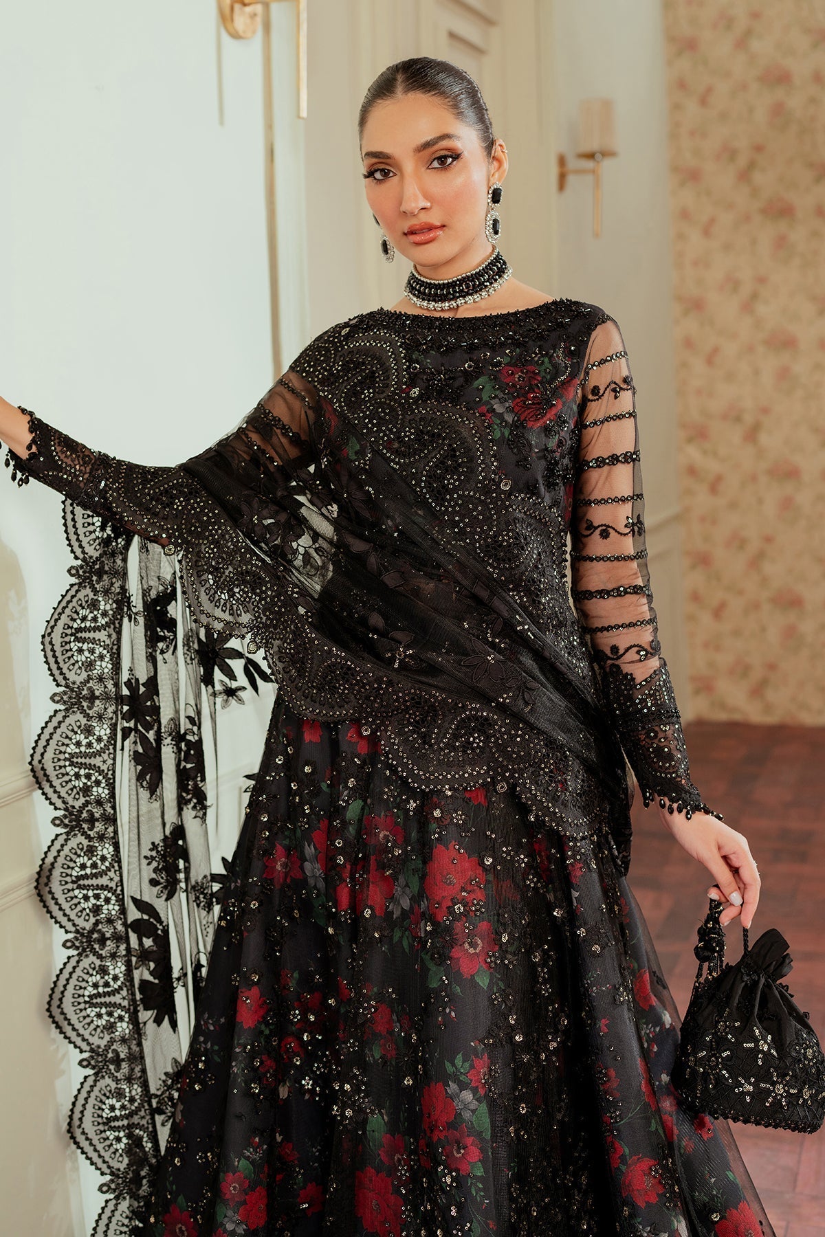 BAROQUE__EMBROIDERED NET CH13-05 STITCHED