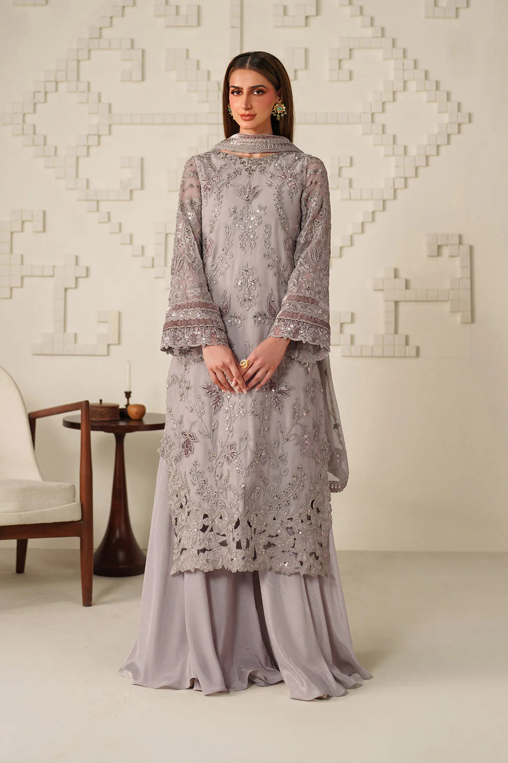 Iznik | Festive Formals | UE-618 Embroidered Chiffon