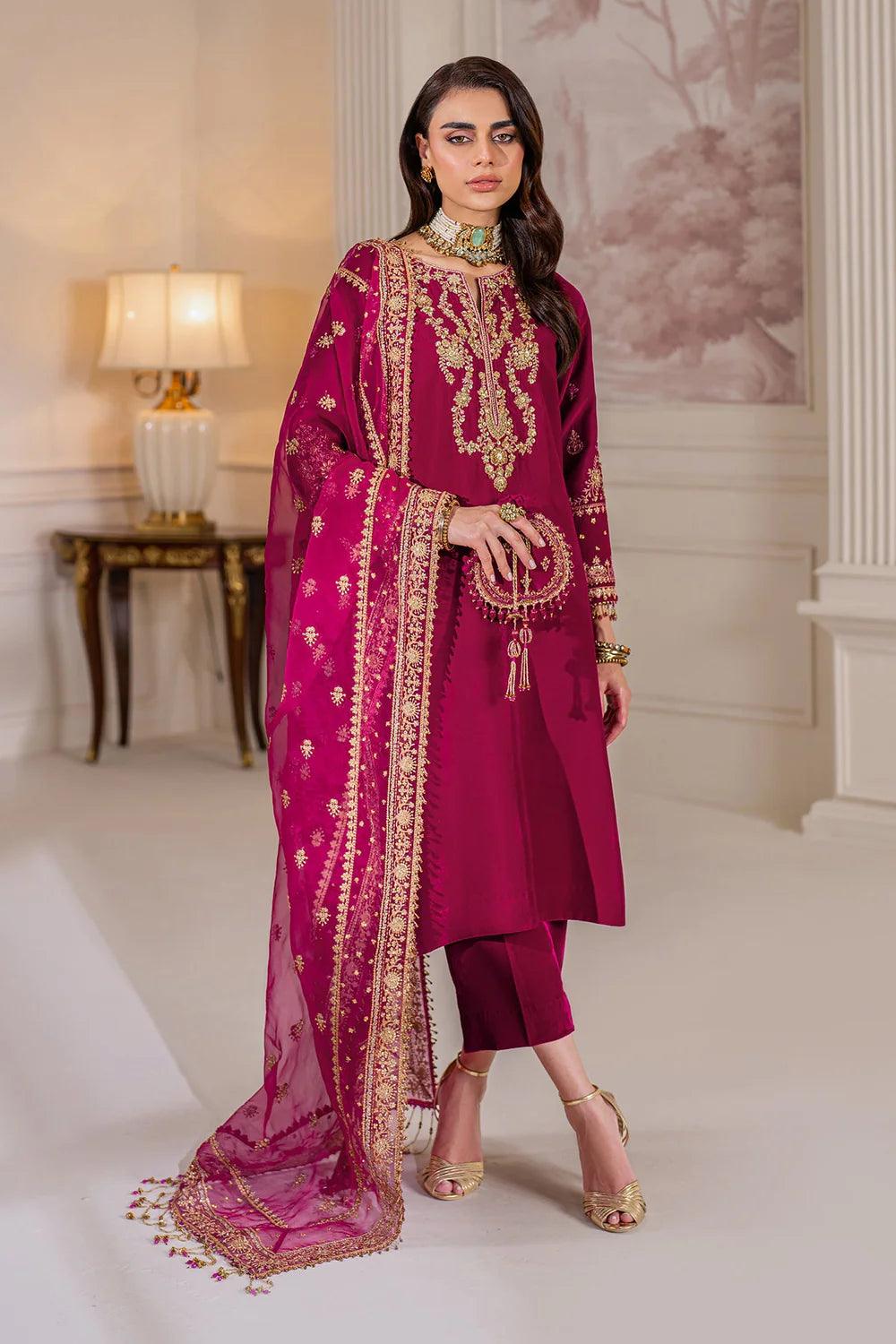 Baroque | EMBROIDERED VELVET PR-1020 - House Of Anaya