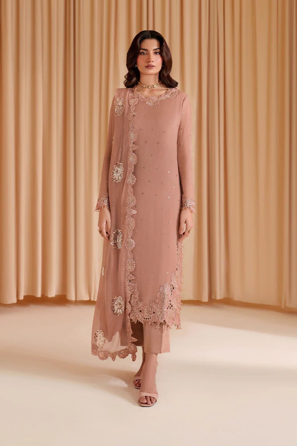 Iznik | Chinon Chiffon | CC-74 Embroidered Chiffon