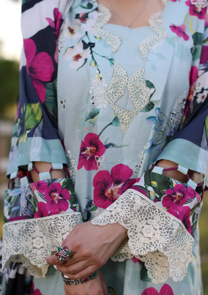 Elaf Premium | Prints Chikankari 24 | 01B AQUABELLA - House Of Anaya