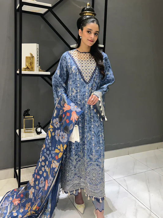 Faiza Faisal | Maya Luxury Lawn | Gamze - House Of Anaya