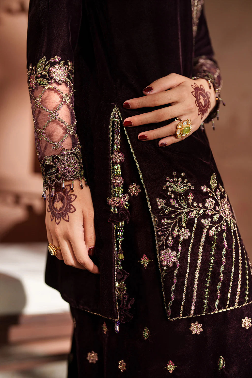 IZNIK | Raagni Velvet Formals | IV-61 Embroidered Velvet
