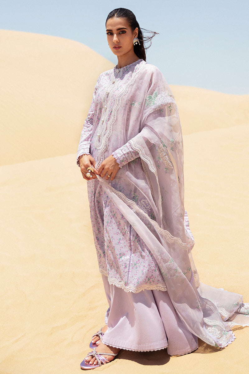 Cross Stitch | Eid Lawn 24 | LAVENDER - House Of Anaya