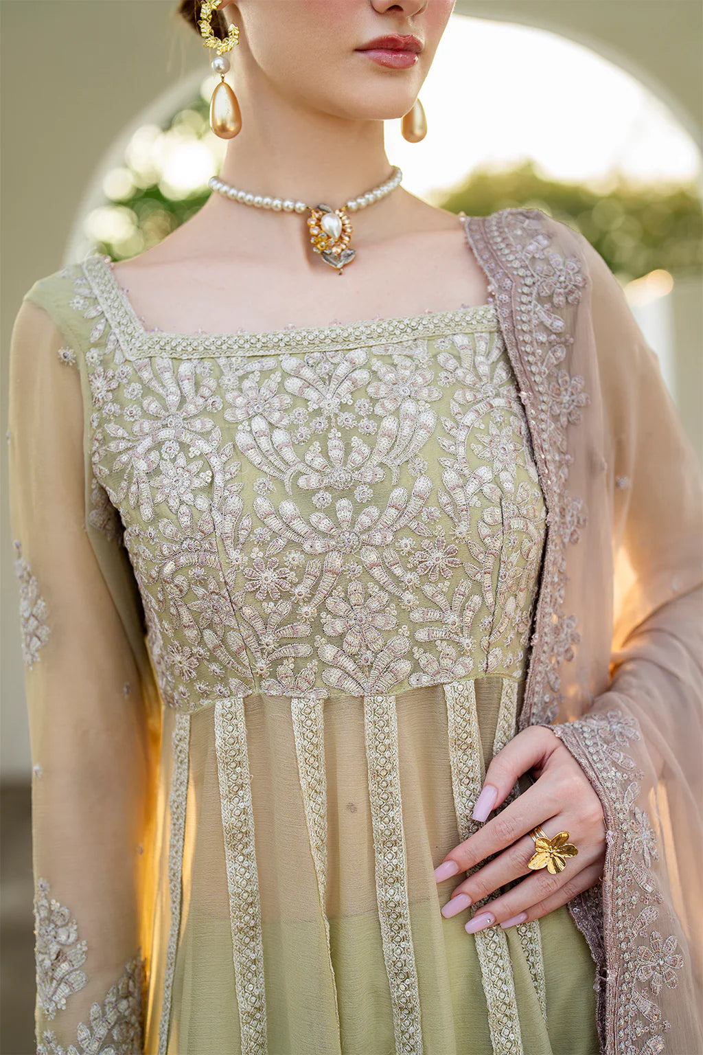 Iznik | Chinon Chiffon | CC-68 Embroidered Chiffon