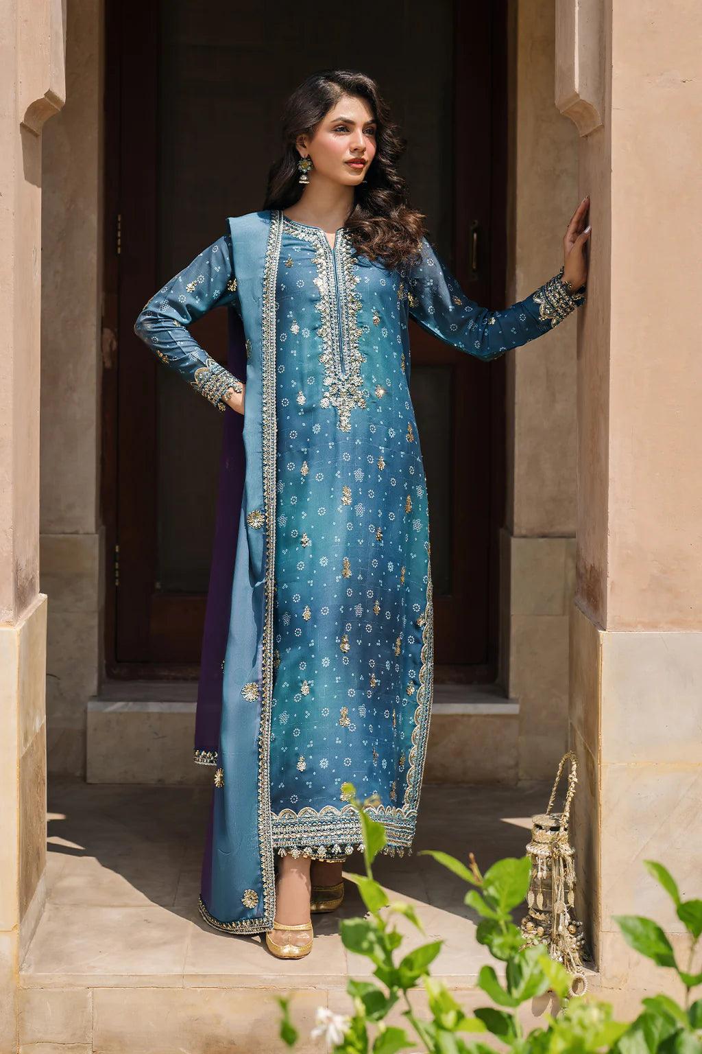 Iznik | Bandhani | UE-335 Embroidered Chiffon