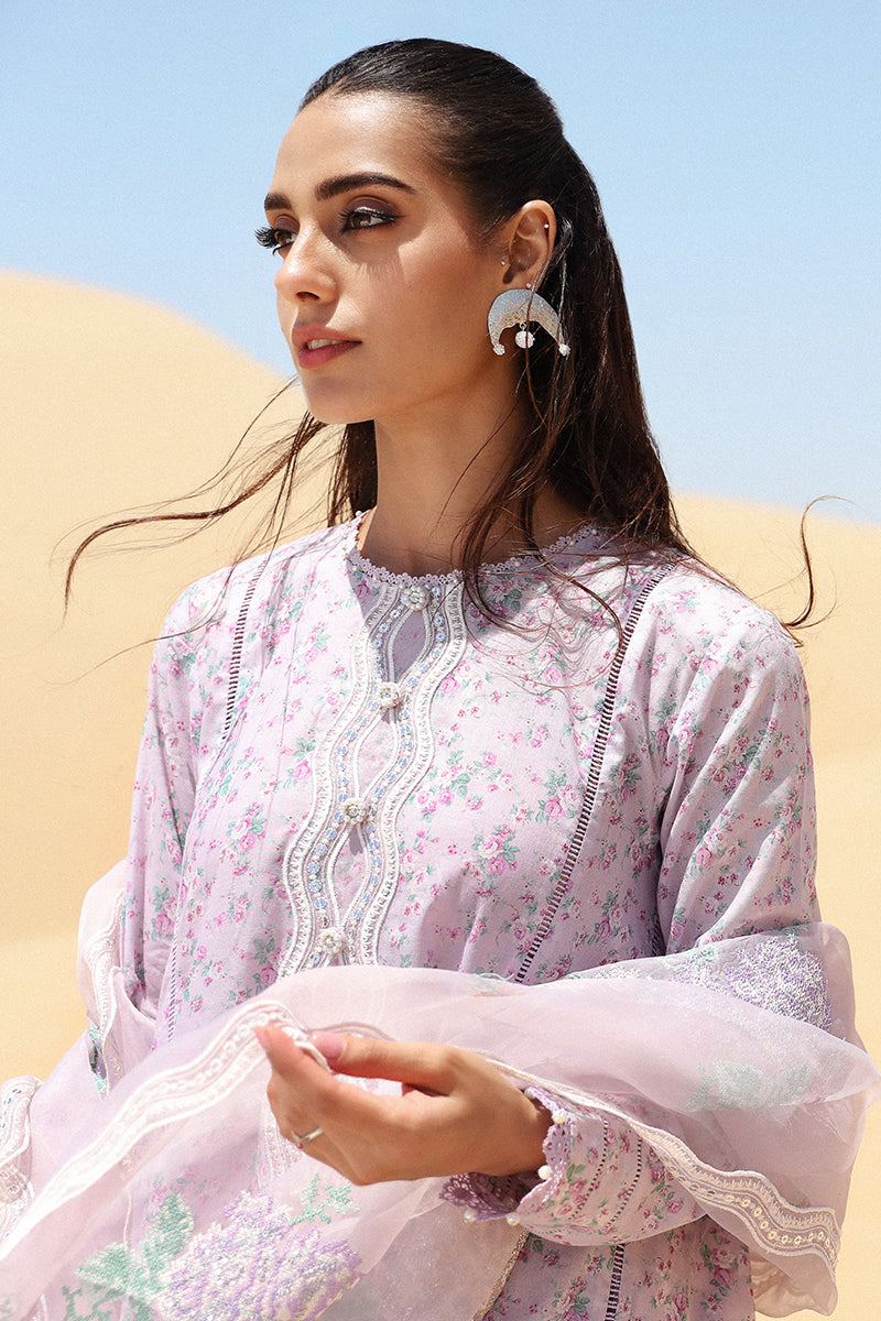 Cross Stitch | Eid Lawn 24 | LAVENDER - House Of Anaya