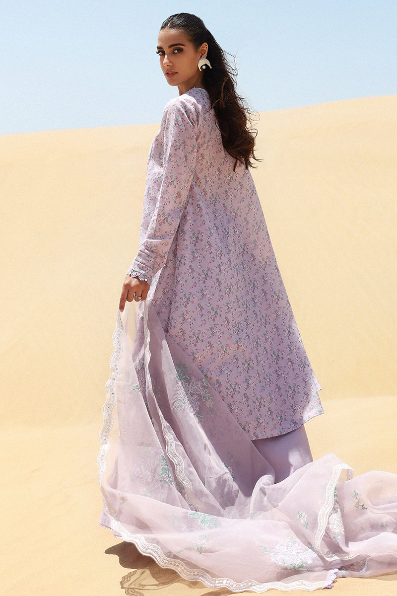 Cross Stitch | Eid Lawn 24 | LAVENDER - House Of Anaya