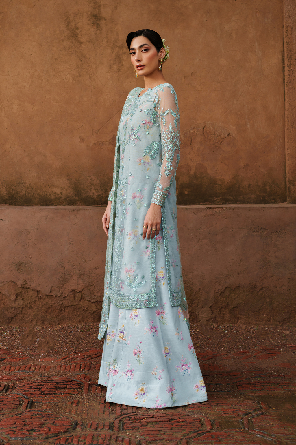 Iznik | Exclusive Formals | UE-535 Embroidered Net