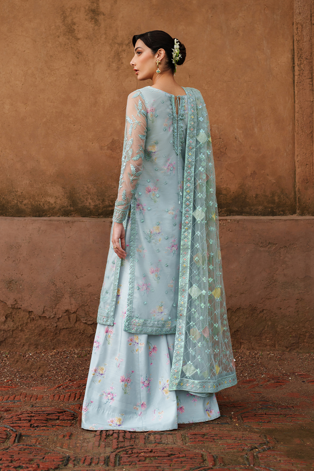 Iznik | Exclusive Formals | UE-535 Embroidered Net