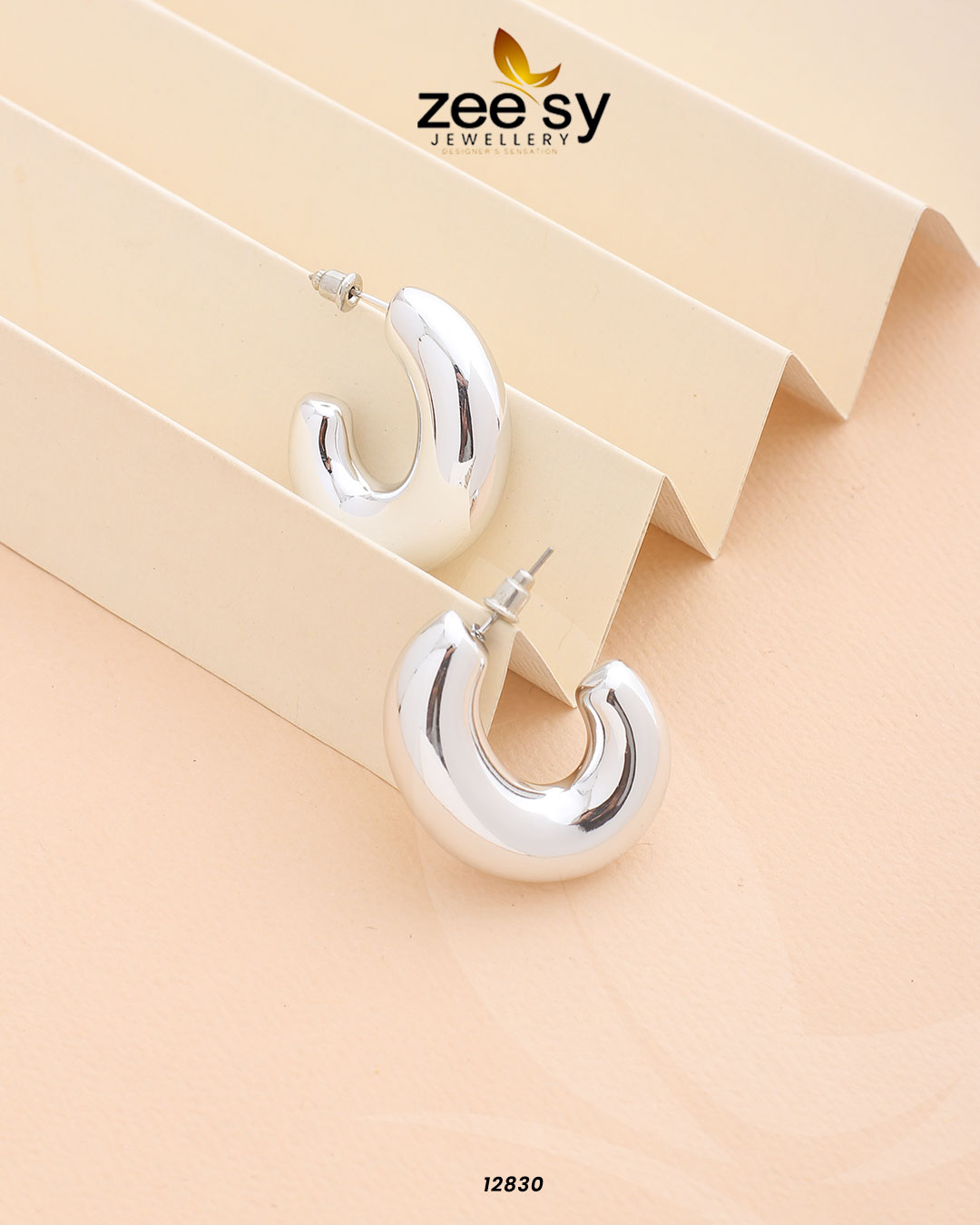C-Type Stud Earrings - Libasekhas