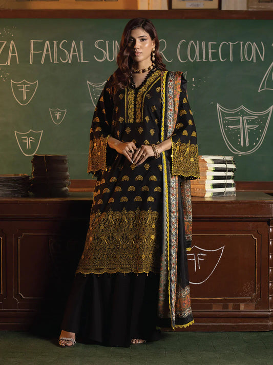 Faiza Faisal | Maya Luxury Lawn | Clara - House Of Anaya