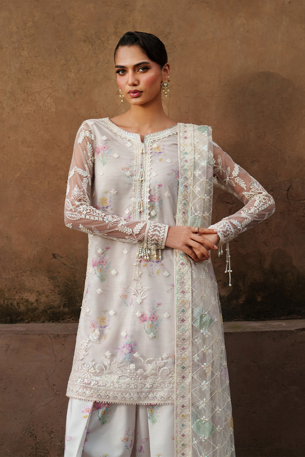 Iznik | Exclusive Formals | UE-534 Embroidered Net