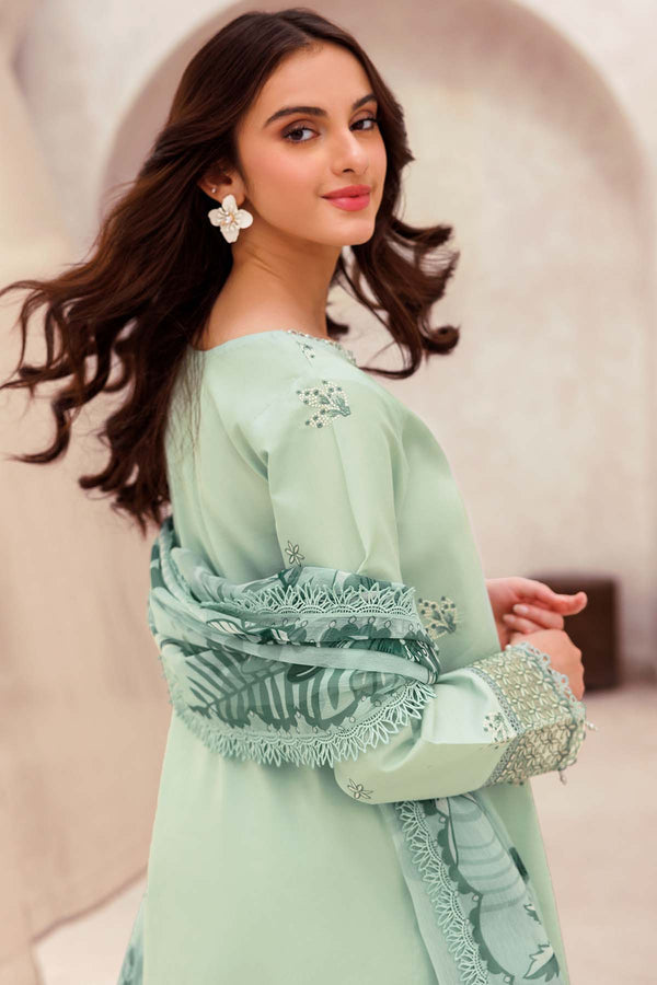 Farasha | Summer Weaves Embroidered lawn'26 | Aqua Cascade