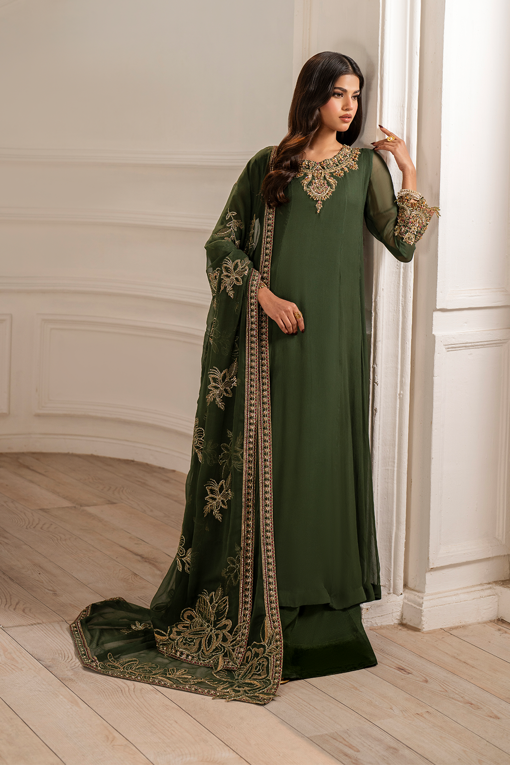 Iznik I Festive Formal I UE-416 Embroidered Chiffon