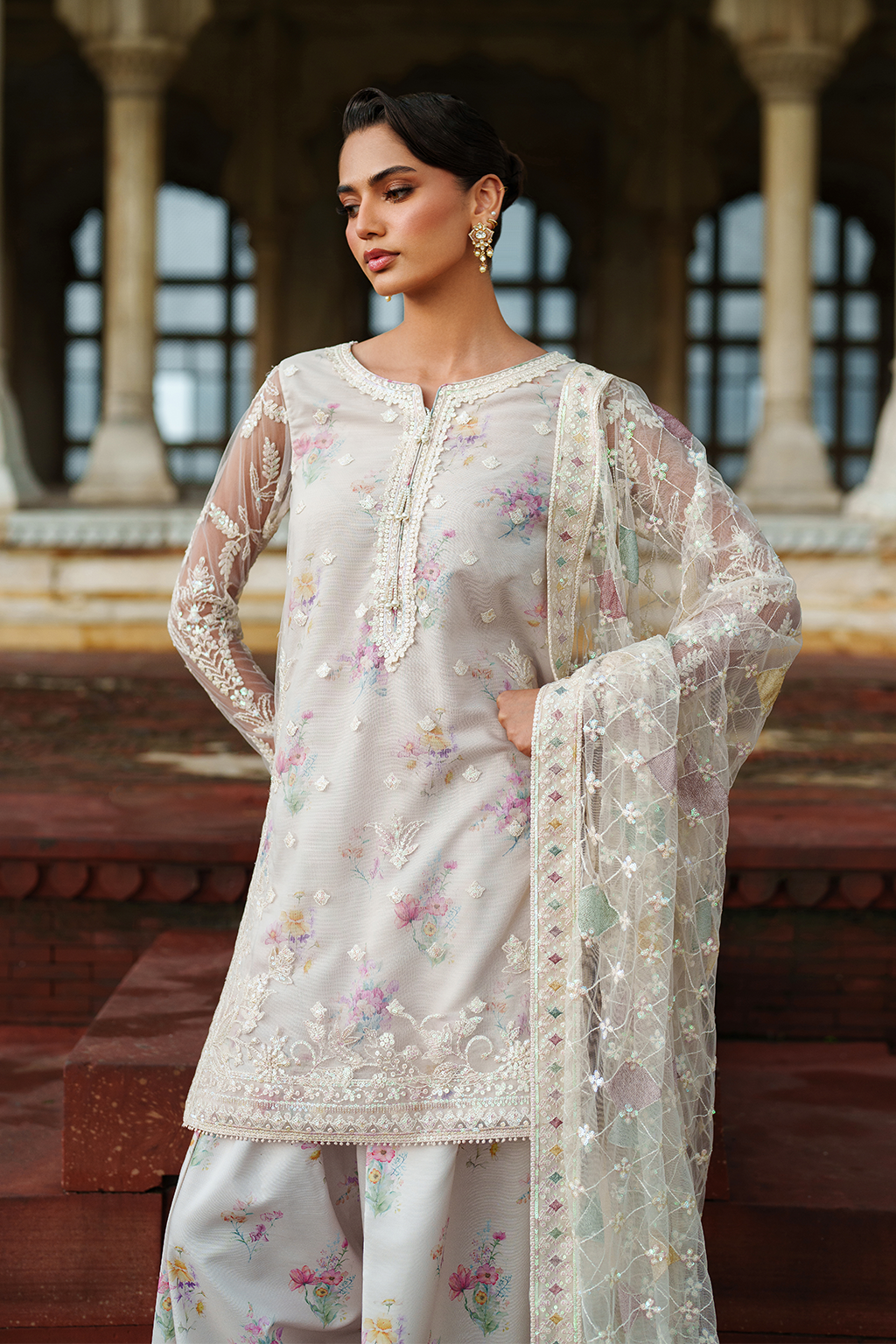 Iznik | Exclusive Formals | UE-534 Embroidered Net