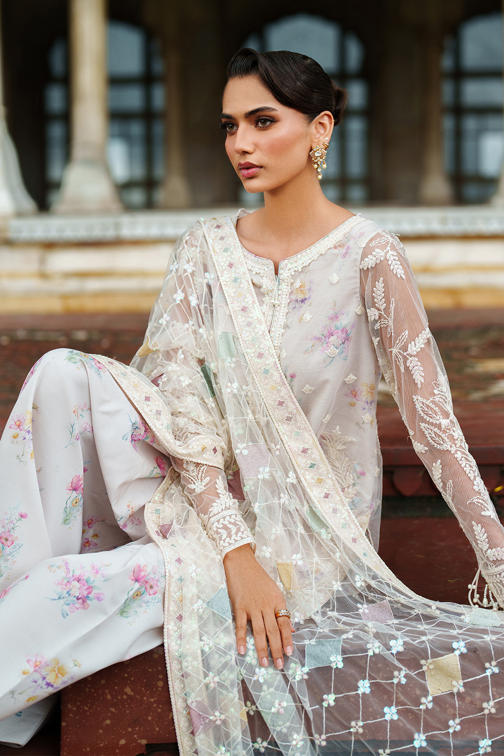 Iznik | Festive Formal | UE-534 Embroidered Net
