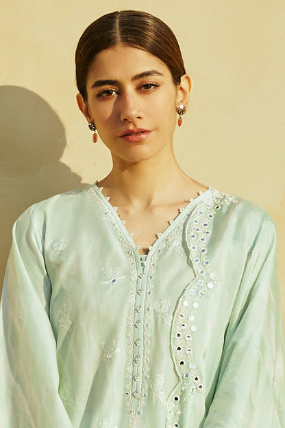 Cross Stitch | Premium Lawn 24 | WHISPER MINT - House Of Anaya