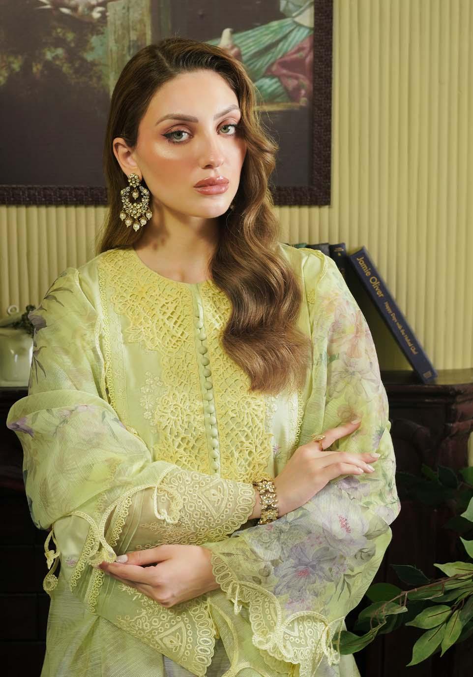 Zarqash | Tresor Luxury Lawn 24 | ZQT 008 PRIMROSE