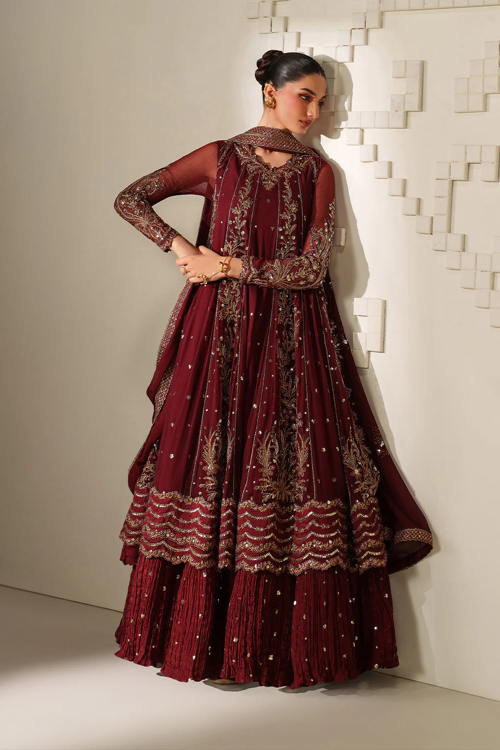 Iznik | Festive Formals | UE-622 Embroidered Chiffon